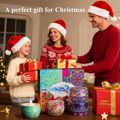 WINTERCRUSH 4-Pack Scented Candles Gift Set – Christmas Home Fragrance