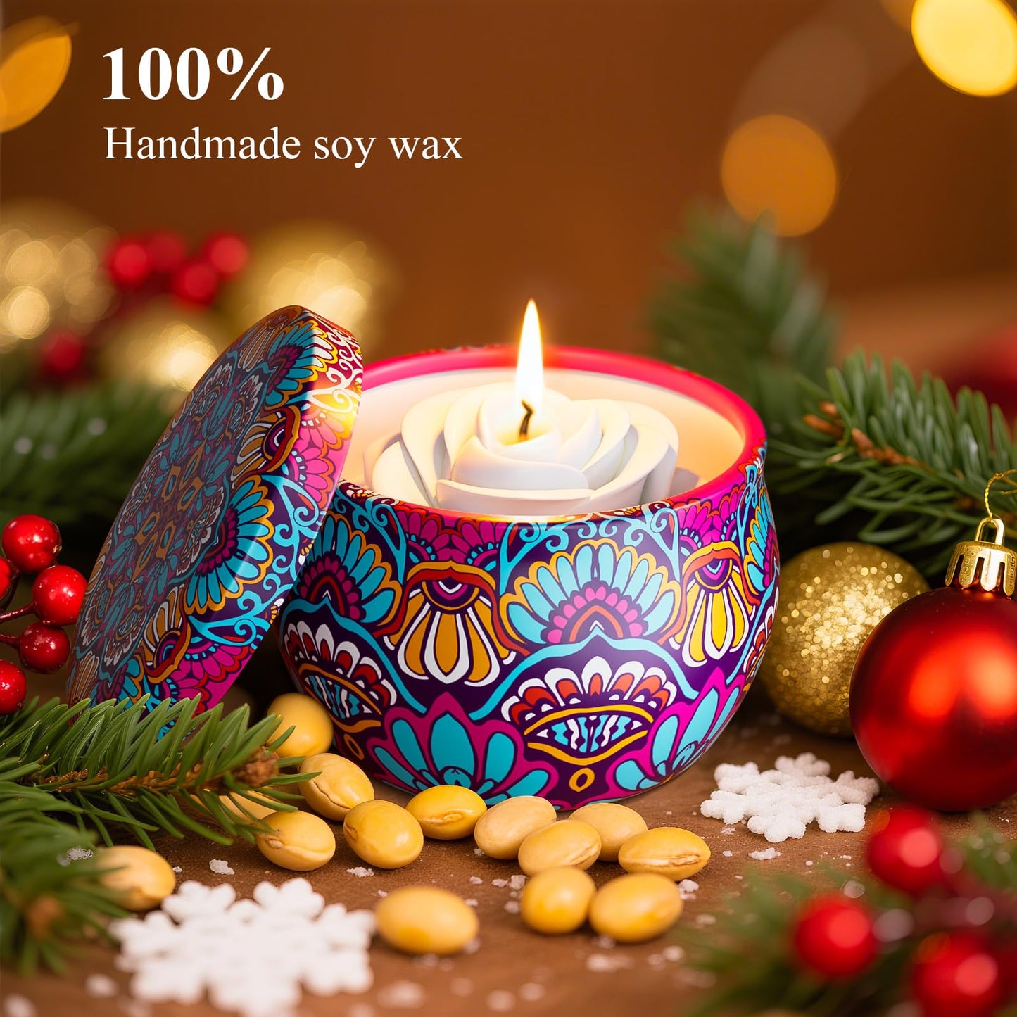 WINTERCRUSH 4-Pack Scented Candles Gift Set – Christmas Home Fragrance