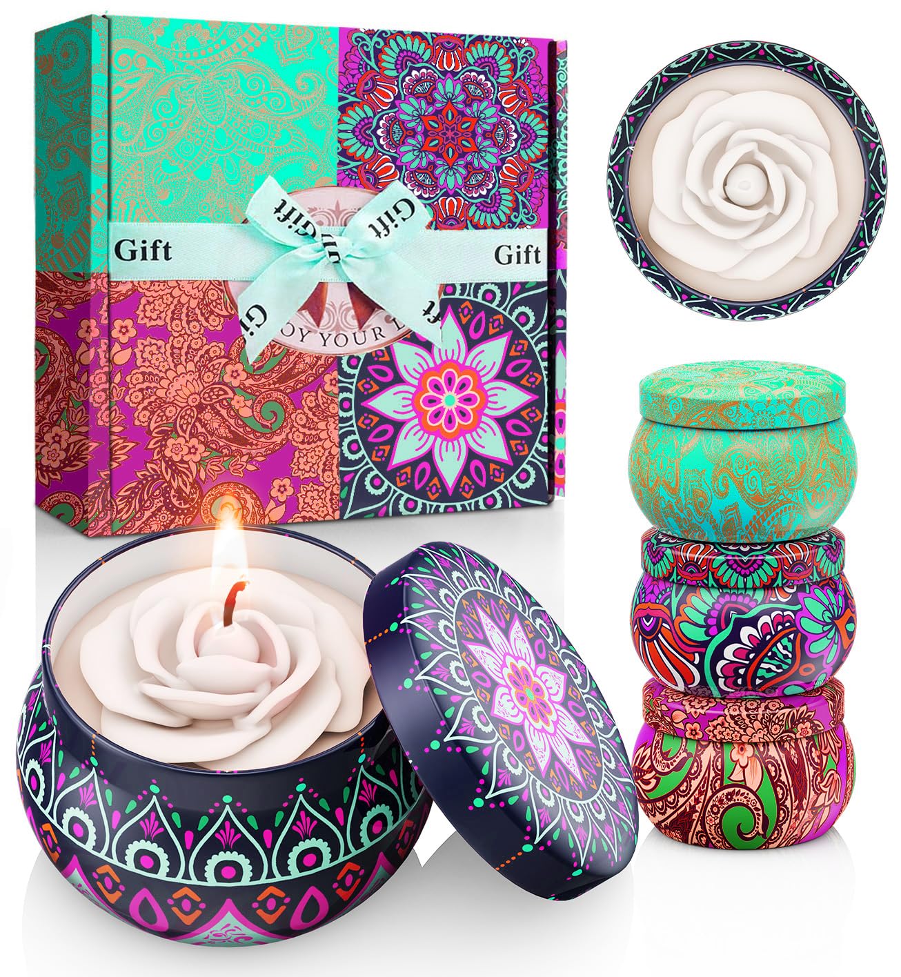 WINTERCRUSH 4-Pack Scented Candles Gift Set – Christmas Home Fragrance