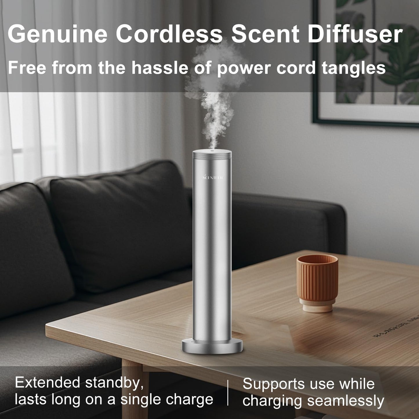 Wireless Scent Diffuser Cordless – 5000mAh Battery, App