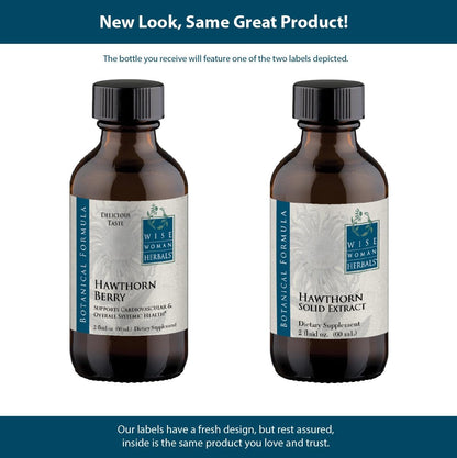 Hawthorn Berry Solid Extract 4:1 (Alcohol-Free) - Cardiovascular Support - 4 fl oz | Wise Woman Herbals