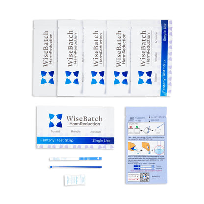 WiseBatch Fentanyl Test Strip Pack (25) + MicroScoop — 99% Accurate, <2 Minutes