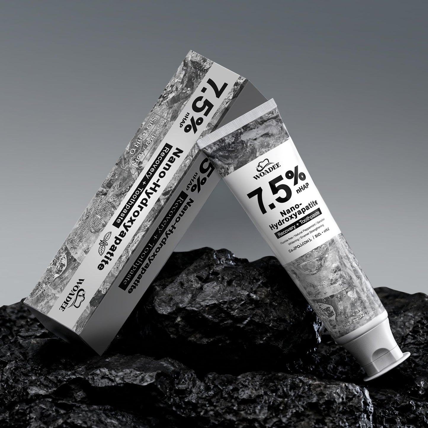 Woadee Nano Hydroxyapatite Toothpaste - Fluoride Free Enamel Protection (4.23 oz)