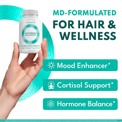 Superfood MD Women’s Balance Hair Growth – 2 Month Soy-Free Formula for 45+