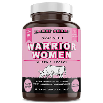 Ancient Origins Female-Optimized Beef Organ Superfood (60 x 500 mg) – Grass-Fed, Pasture-Raised