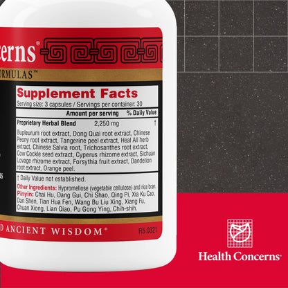 Health Concerns Bupleurum Qi Formula - Women's Hormonal Balance & Cyst Support (90 Caps)