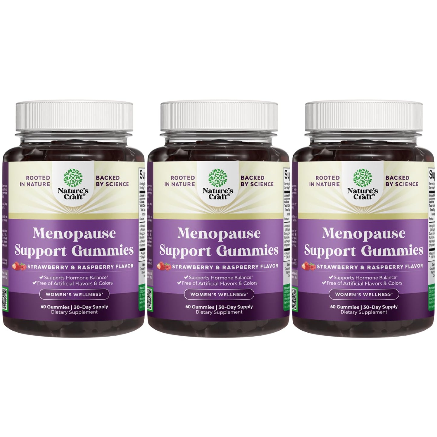 Natures Craft Womens Menopause Gummies with Dong Quai & Ashwagandha – 60 Count (3 Pack)