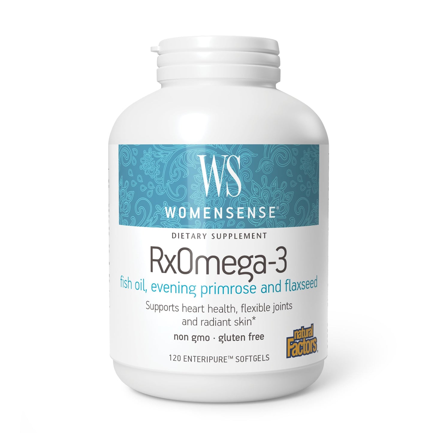 WomenSense RxOmega-3 Fish Oil with Evening Primrose & Flaxseed | Heart & Joints