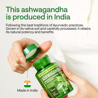 WONDER FAMILY Ashwagandha Complex 96,000mg with GABA, L-Theanine & B6 – Calm, Focus & Mood Support – 240 Capsules (Non-GMO, Gluten-Free) – 4 Pack