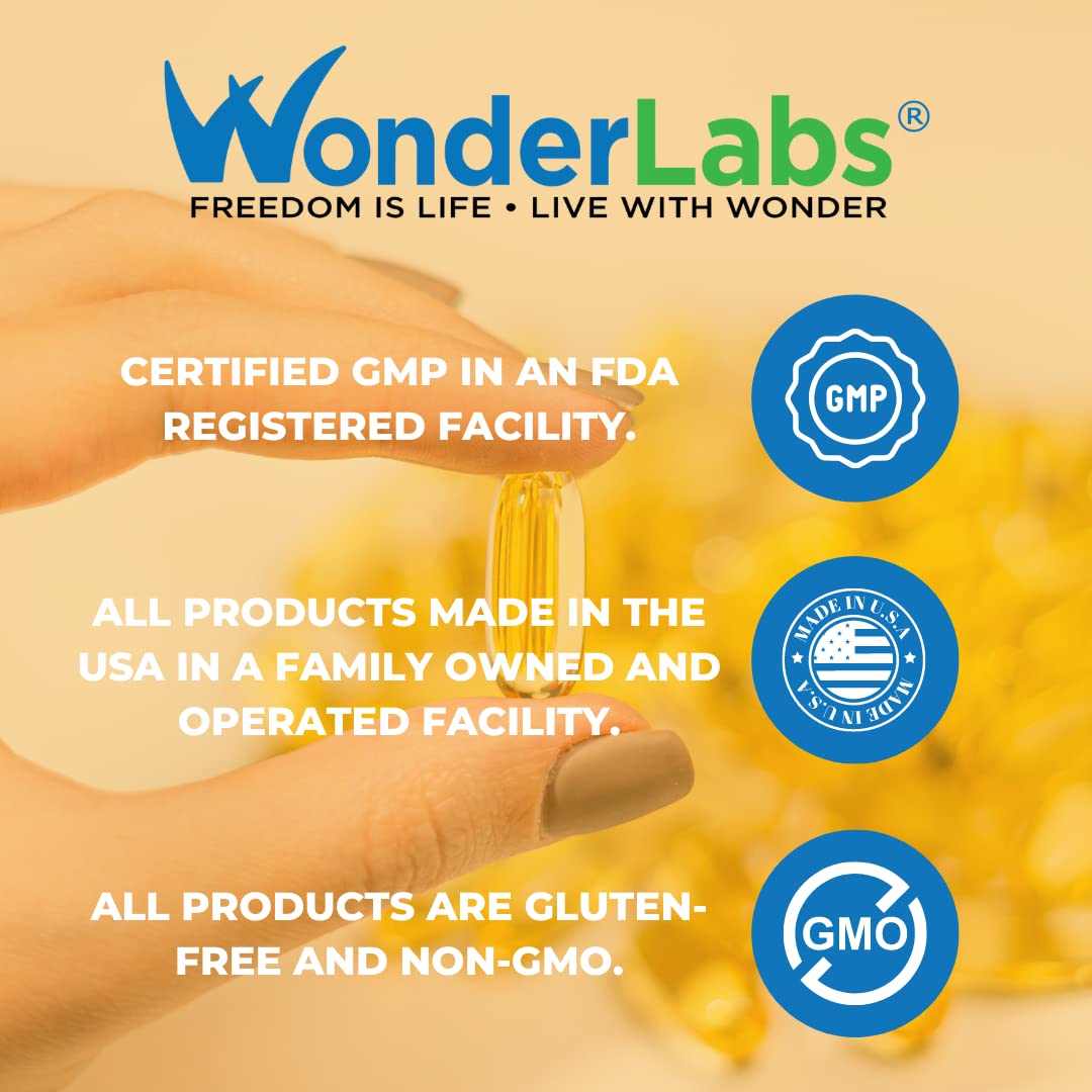 Wonder Laboratories EZ Omega-3 Atlantic Menhaden – 2000 mg, Burpless, USA Made, 180 Softgels