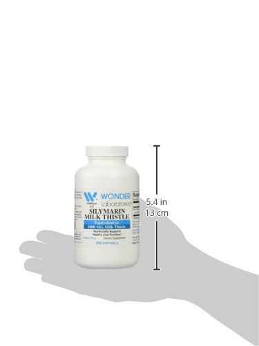Wonder Labs Silymarin Milk Thistle, Supports Healthy Liver Detox - 250 Capsules