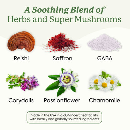 WonderSleep Mushroom Gummies for Sleep & Relaxation – Reishi & Elderberry (60 Count)