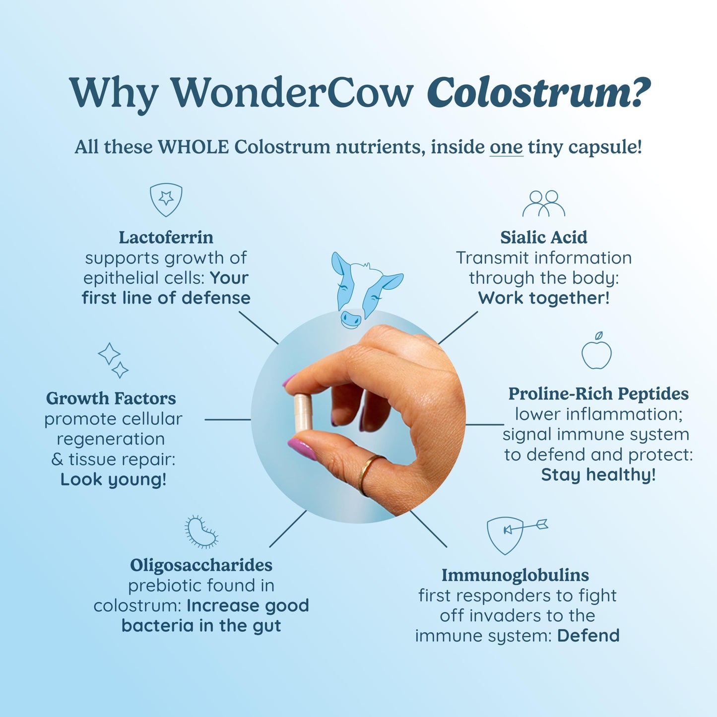 WONDERCOW Colostrum Capsules — Gut Health & Immunity (30 Servings)