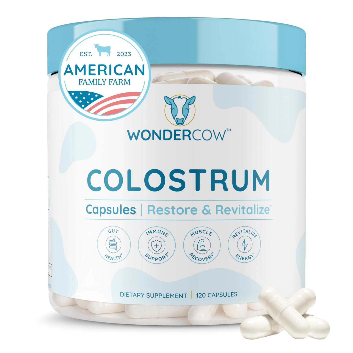 WONDERCOW Colostrum Capsules — Gut Health & Immunity (30 Servings)