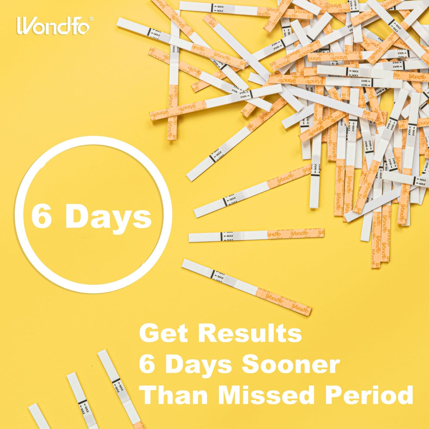 Wondfo 3.5mm Early Result Pregnancy Test Strips – 10 mIU/mL Sensitivity, 6 Days Sooner, 3–5 Minute Results – 10 Pack