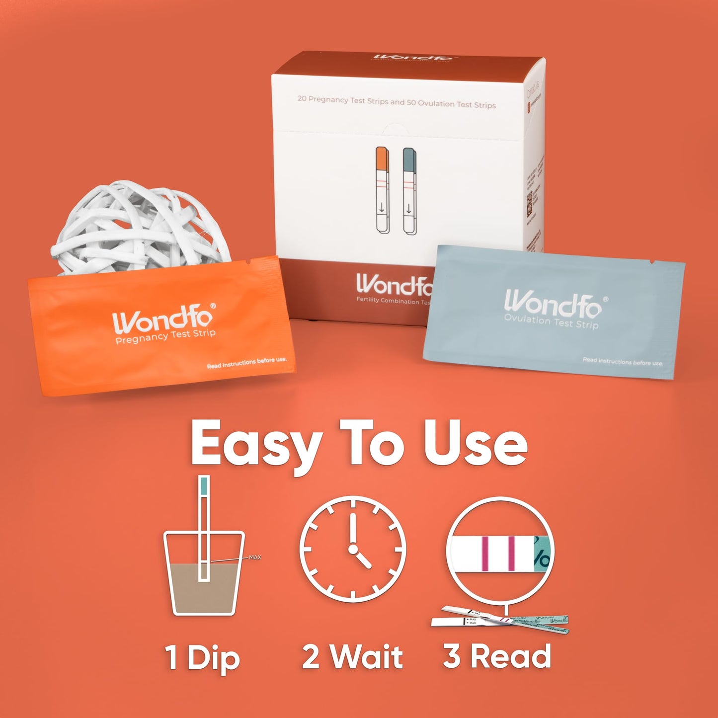 Wondfo 50 LH + 20 HCG Ovulation & Pregnancy Test Kit | Rapid Home Detection
