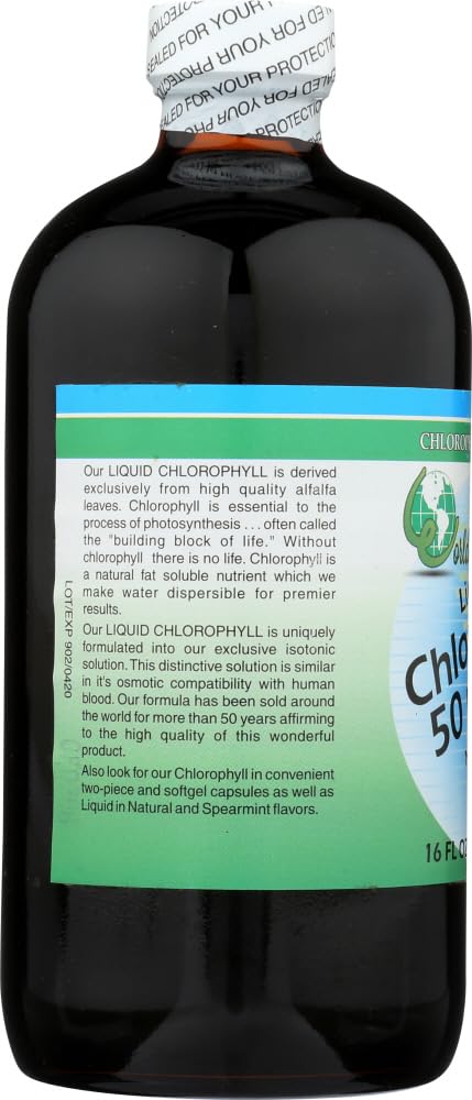 World Organic Liquid Chlorophyll Mint - 50 mg, 16 fl oz