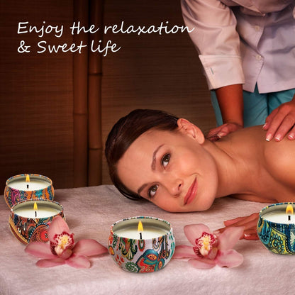 WPONSZU 16-Pack Scented Candles Gift Set – 2.5 oz Soy Tin Candles for Home Décor & Travel