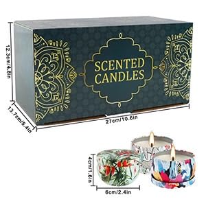 WPONSZU 24-Pack Scented Candles Gift Set – 2.5 oz Soy Wax Travel Tin Jars