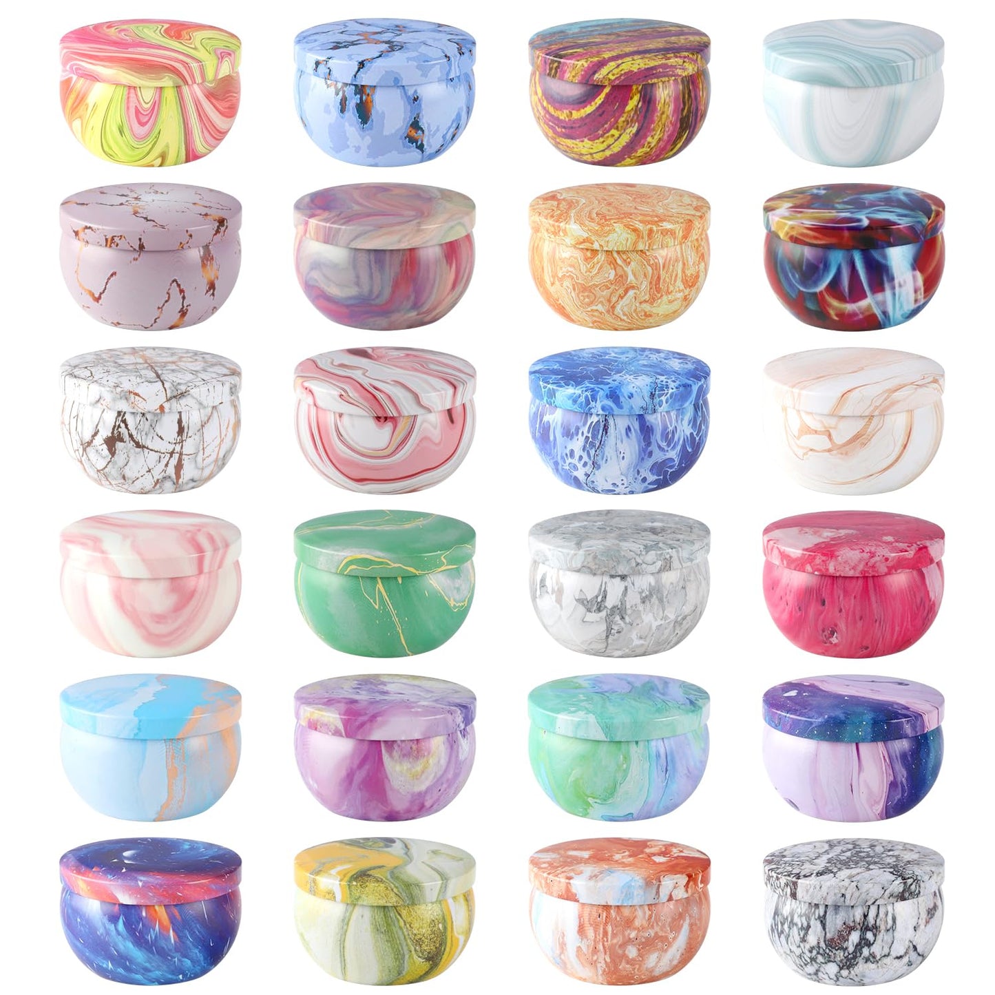 WPONSZU 24-Pack Scented Candles Gift Set — Soy Wax Travel Tin Jars 2.5oz