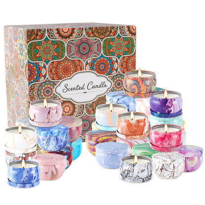 WPONSZU 36-Pack Scented Candles Gift Set – 2.5 oz Soy Travel Tin