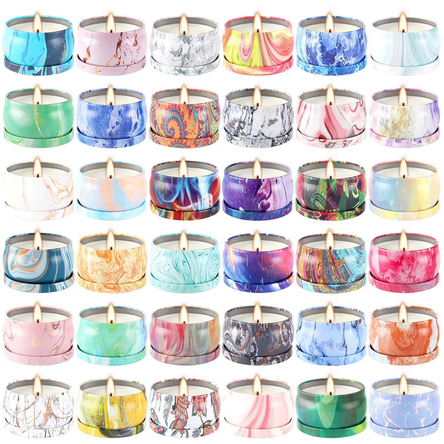 WPONSZU 36-Pack Scented Candles Gift Set – 2.5 oz Soy Travel Tin