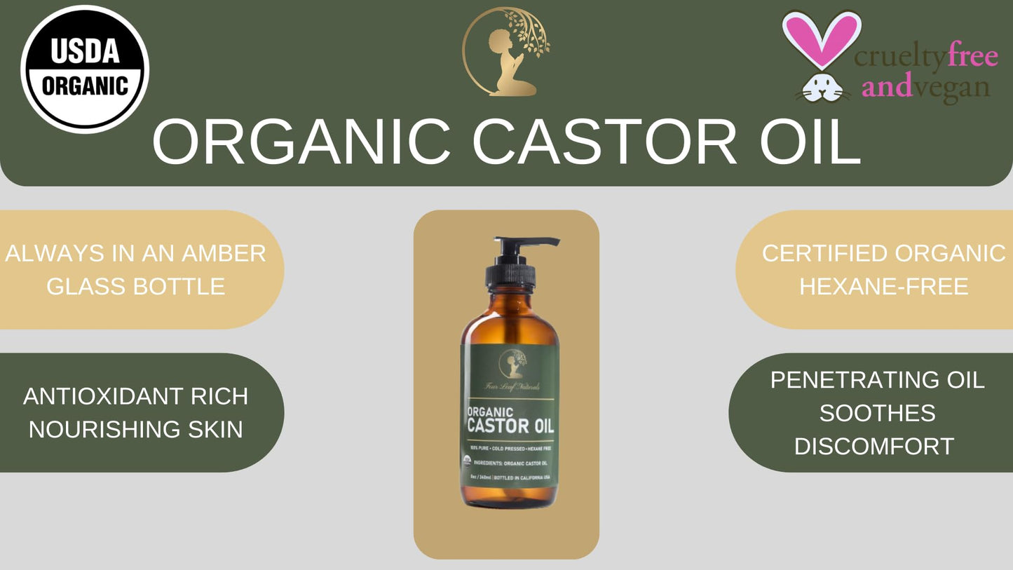 Four Leaf Naturals Organic Castor Oil Pack Wrap Kit – Liver Support, No-Leak Comfort
