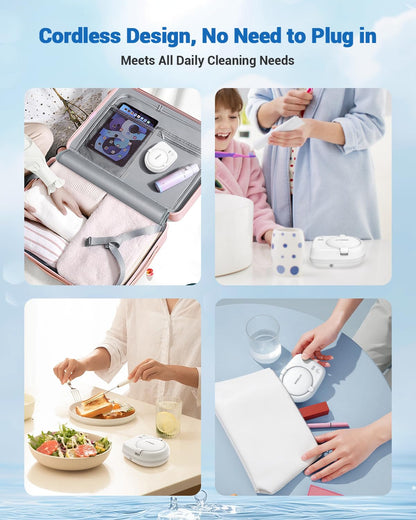 Wrklly Ultrasonic Retainer Cleaner - 50kHz, 1.9in Ultra-Thin Portable, 6 Tablets Included