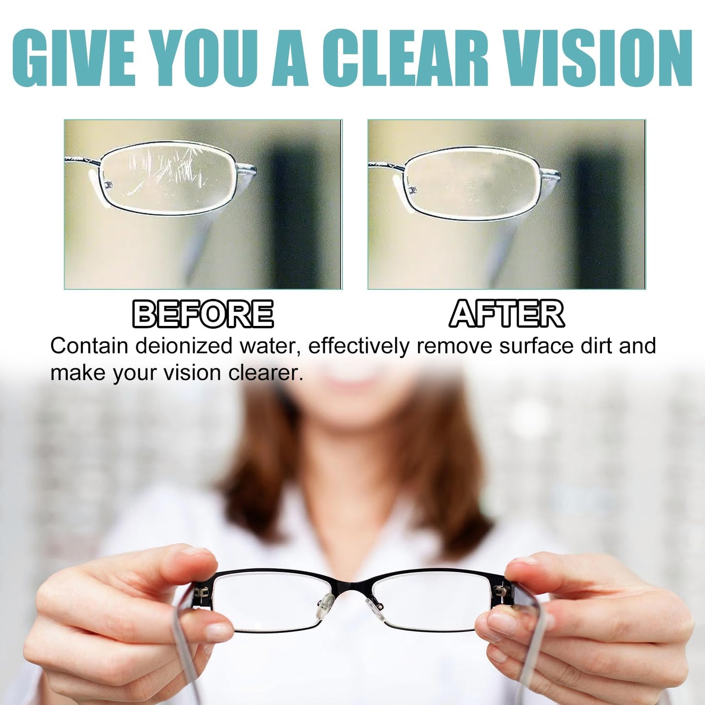 XIRUJNFD Lens Scratch Removal Spray – Eyeglass Scratch Remover (100ml)
