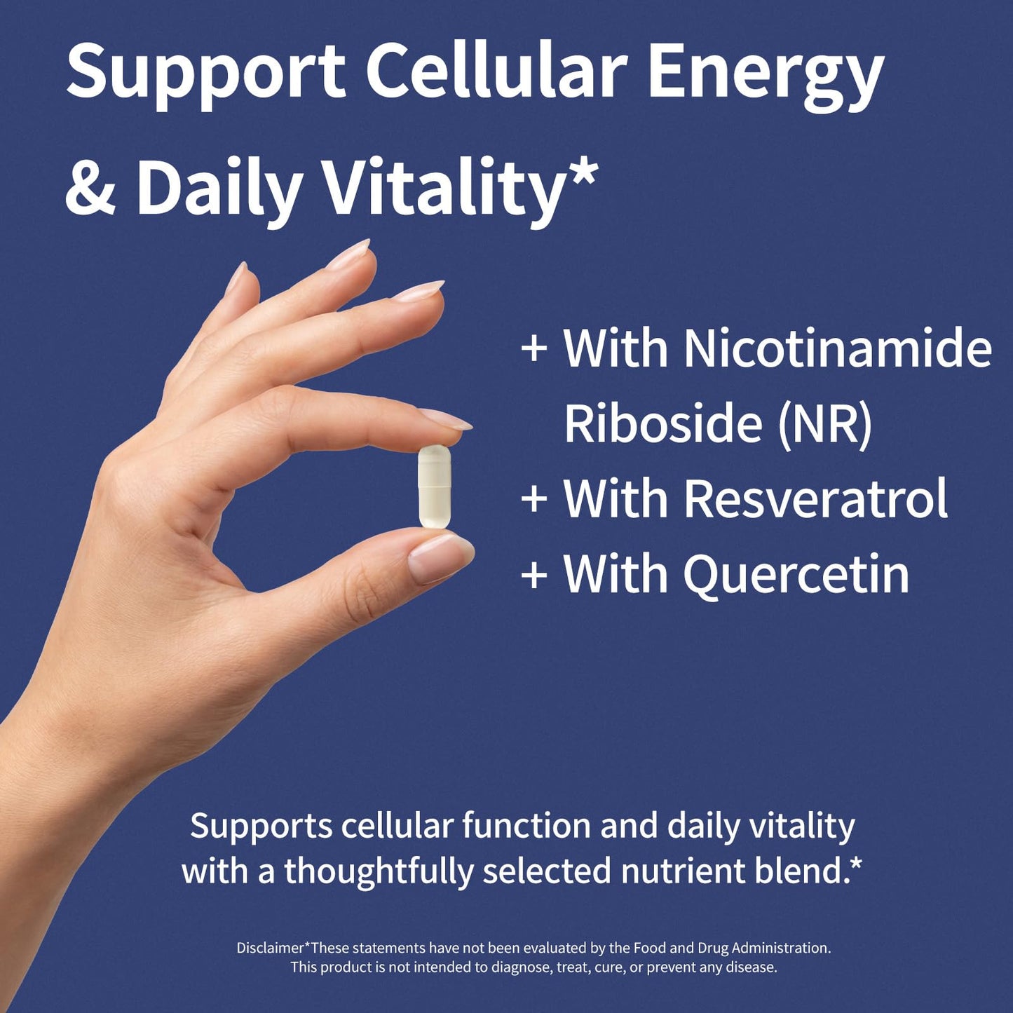 XKQ NAD+ Supplement 910mg – 60 Servings | Nicotinamide Riboside for Energy & Healthy Aging