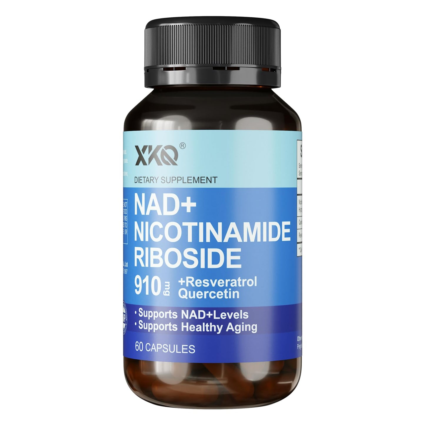 XKQ NAD+ Supplement 910mg – 60 Servings | Nicotinamide Riboside for Energy & Healthy Aging