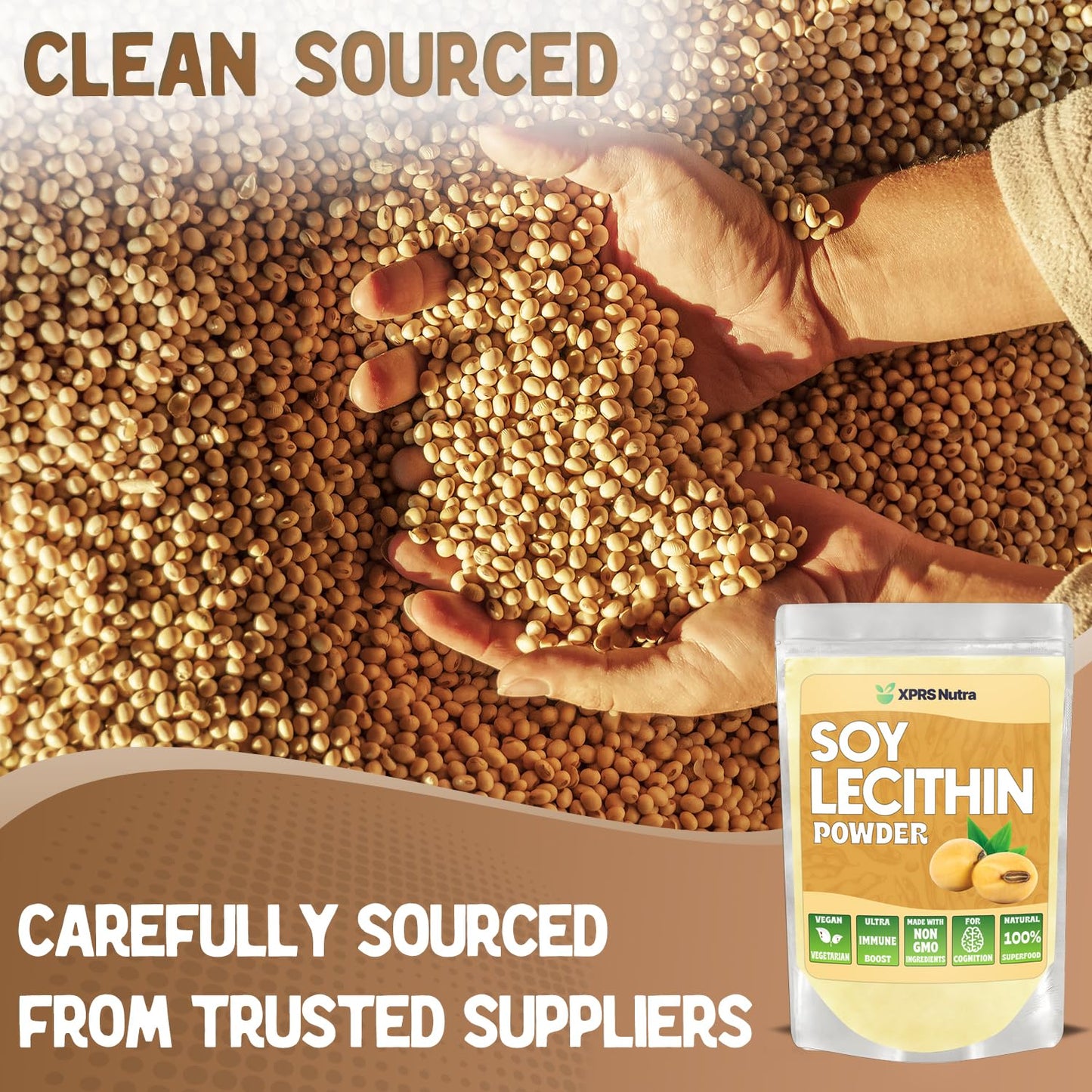 XPRS Nutra Soy Lecithin Powder – Food Grade Emulsifier (Vegan, 4 oz)