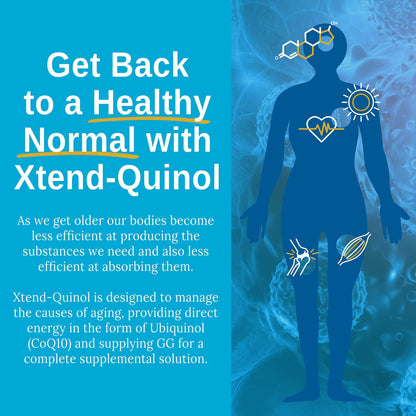 Xtendlife Xtend-Quinol: Natural CoQ10 Ubiquinol + GG for Cellular Energy and Heart Health (2 Month Supply)