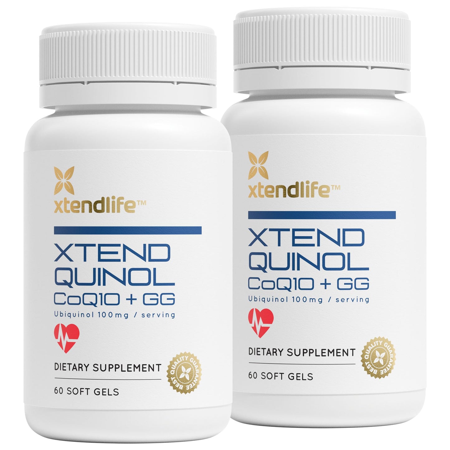 Xtendlife Xtend-Quinol CoQ10 Ubiquinol – 100mg Ubiquinol, 50mg GG, 4-Month Supply (Pack of 2)