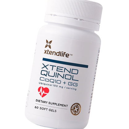 Xtendlife Xtend-Quinol CoQ10 Ubiquinol – 100mg Ubiquinol, 50mg GG, 4-Month Supply (Pack of 2)