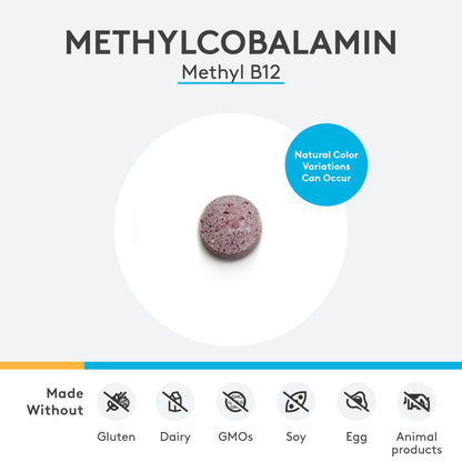 XYMOGEN Methylcobalamin 5,000 mcg Vitamin B12 - 60 Tablets