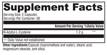 XYMOGEN N-Acetyl-Cysteine 600mg – 120 Capsules | Antioxidant & Detox Support