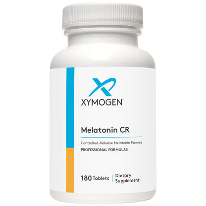 XYMOGEN Melatonin CR – 5 mg Time Release Melatonin with Vitamin B6 | Nighttime Support | 180 Tablets