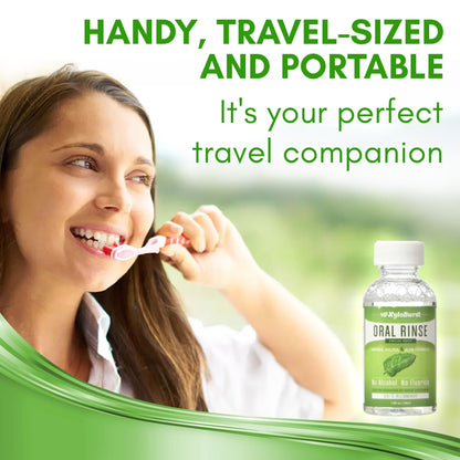 Xyloburst Oral Rinse – Natural Xylitol Mouthwash, Fluoride Free, SLS Free | Travel 10-Pack