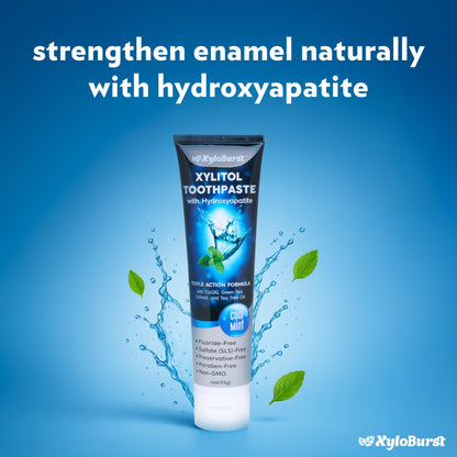 XyloBurst Hydroxyapatite Toothpaste with Xylitol – Fluoride-Free, USA Made