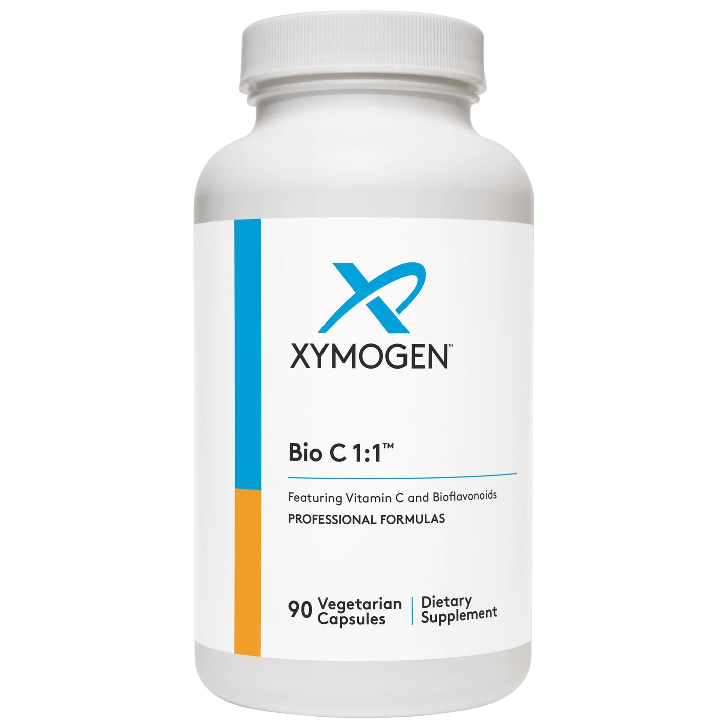 XYMOGEN Bio C 1:1 - High Potency Vitamin C with Citrus Bioflavonoids (90 Capsules) | Immune Support & Collagen Synthesis