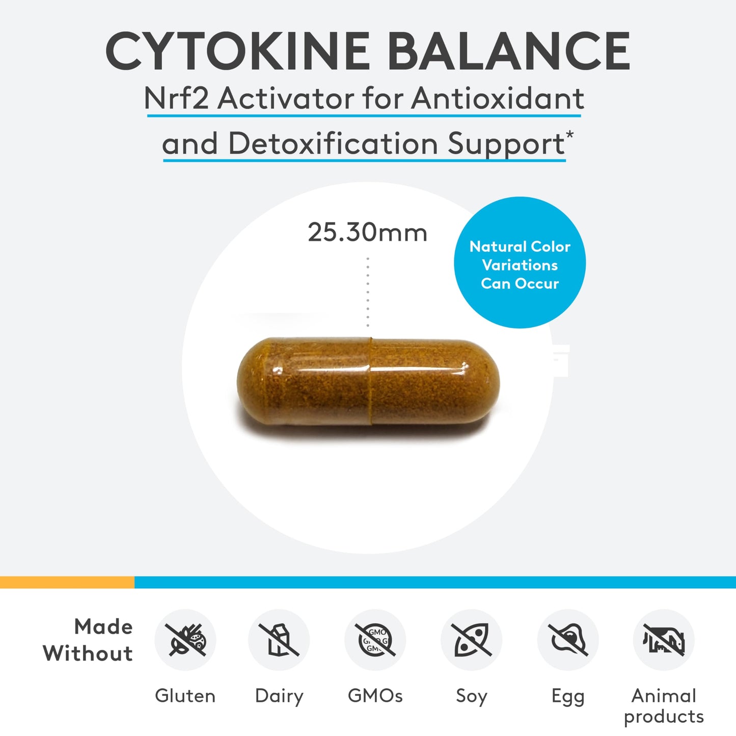 XYMOGEN Cytokine Balance – Antioxidant & Detox Support (Green Tea, Trans-Pterostilbene, Turmeric, Glucoraphanin) – 30 Capsules