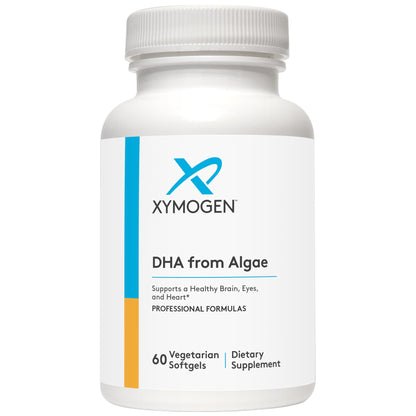 XYMOGEN DHA from Algae – DHA Omega-3 for Brain, Eyes, Heart & Immune Health (60 Softgels)