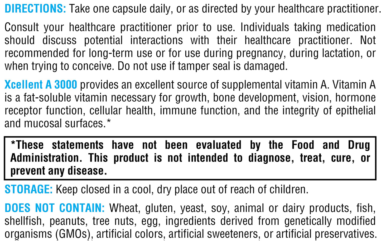 XYMOGEN Xcellent A 3000–10,000 IU Vitamin A (Retinyl Palmitate) - Immune & Skin Support, 60 Capsules Pack of 2