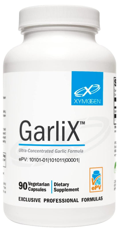 XYMOGEN GarliX - Ultra-Concentrated Garlic Supplement with Allicin & Alliin | 90 Capsules