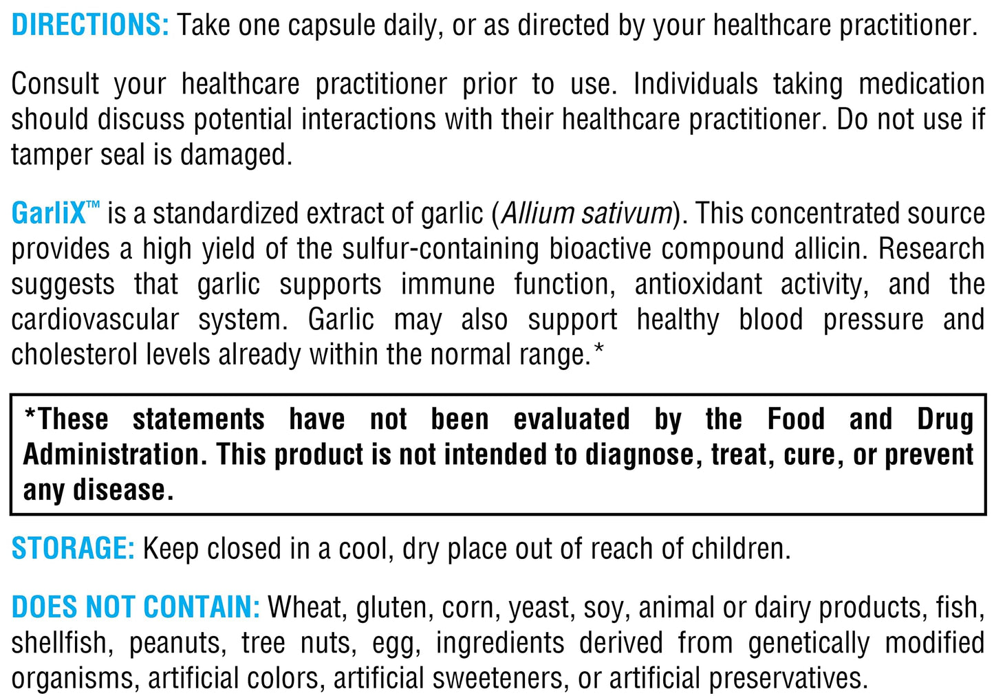 XYMOGEN GarliX - Ultra-Concentrated Garlic Supplement with Allicin & Alliin | 90 Capsules