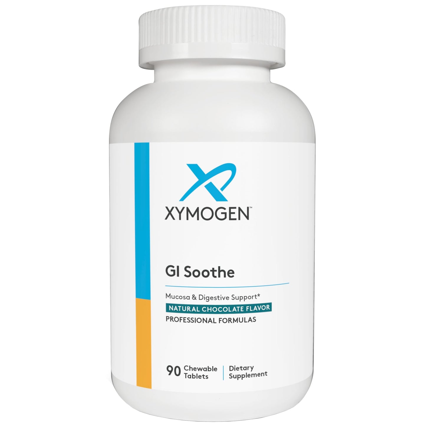 XYMOGEN Gut Health Supplements - GI Soothe Chocolate - Slippery Elm Bark, Licorice Root Extract & Marshmallow Root - Promote GI Lining Health, Mild Bloating Relief & Digestive Comfort (90 Tablets)