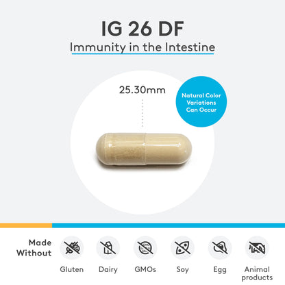 XYMOGEN IG 26 DF Powder with IgY Max – Dairy-Free Immunoglobulin, Vanilla (4.76 oz)