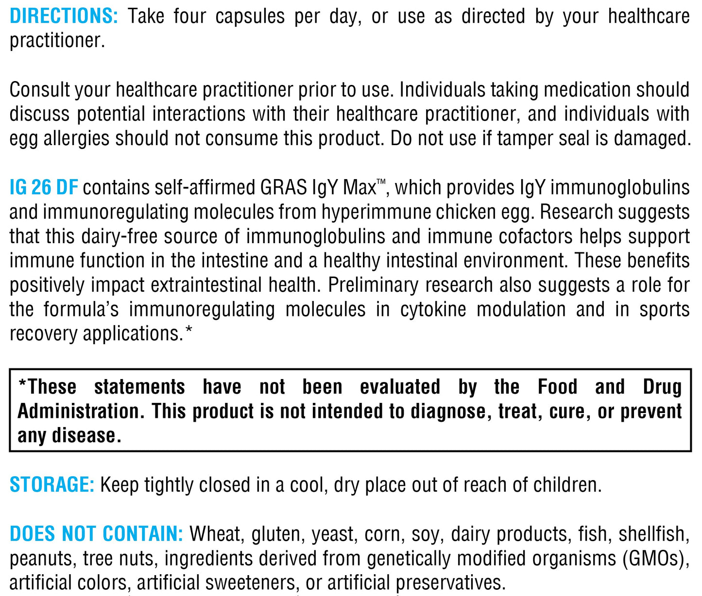 XYMOGEN IG 26 | IgY Max Immune Support – Dairy-Free Colostrum Alternative (120 Capsules)