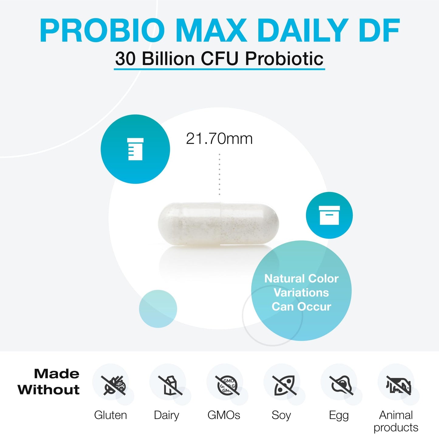XYMOGEN ProbioMax Daily 30B – Vegetarian Probiotic for Digestive Health | 60 Capsules